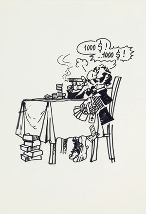 Autoritratto al tavolo da gioco