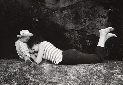 Madre e figlio - Stampa vintage alla gelatina ai sali d'argento