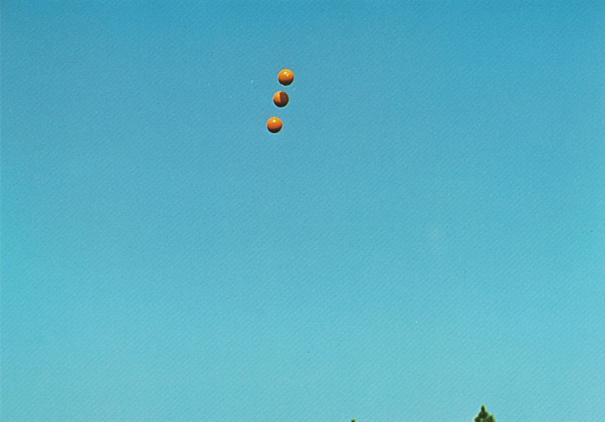 John Baldessari - Throwing Three Balls in the Air to get a Straight Line (best of 36 attempts), 1...