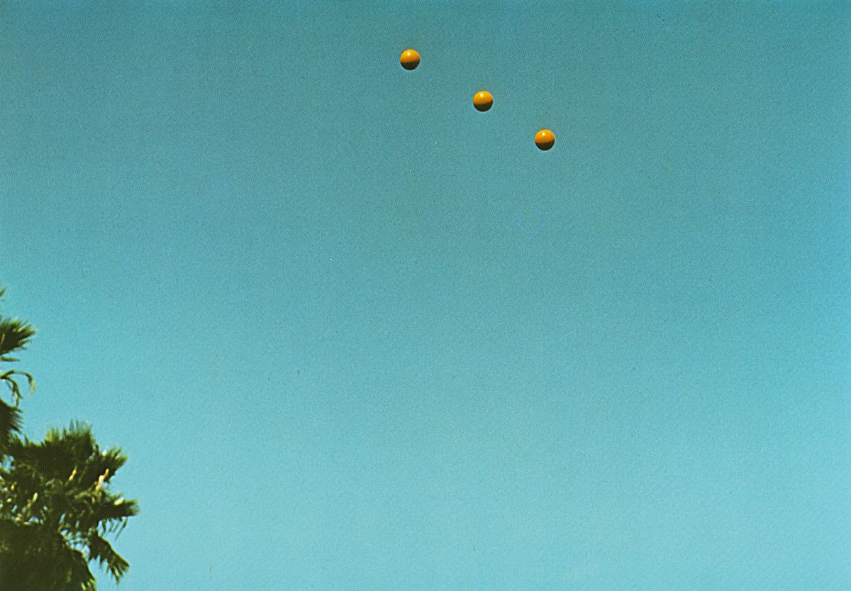 John Baldessari - Throwing Three Balls in the Air to get a Straight Line (best of 36 attempts), 1...