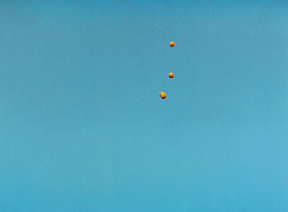 John Baldessari - Throwing Three Balls in the Air to get a Straight Line (best of 36 attempts), 1...