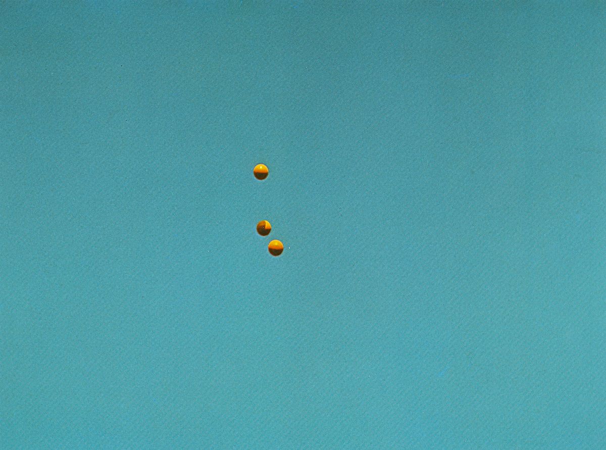 John Baldessari - Throwing Three Balls in the Air to get a Straight Line (best of 36 attempts), 1...