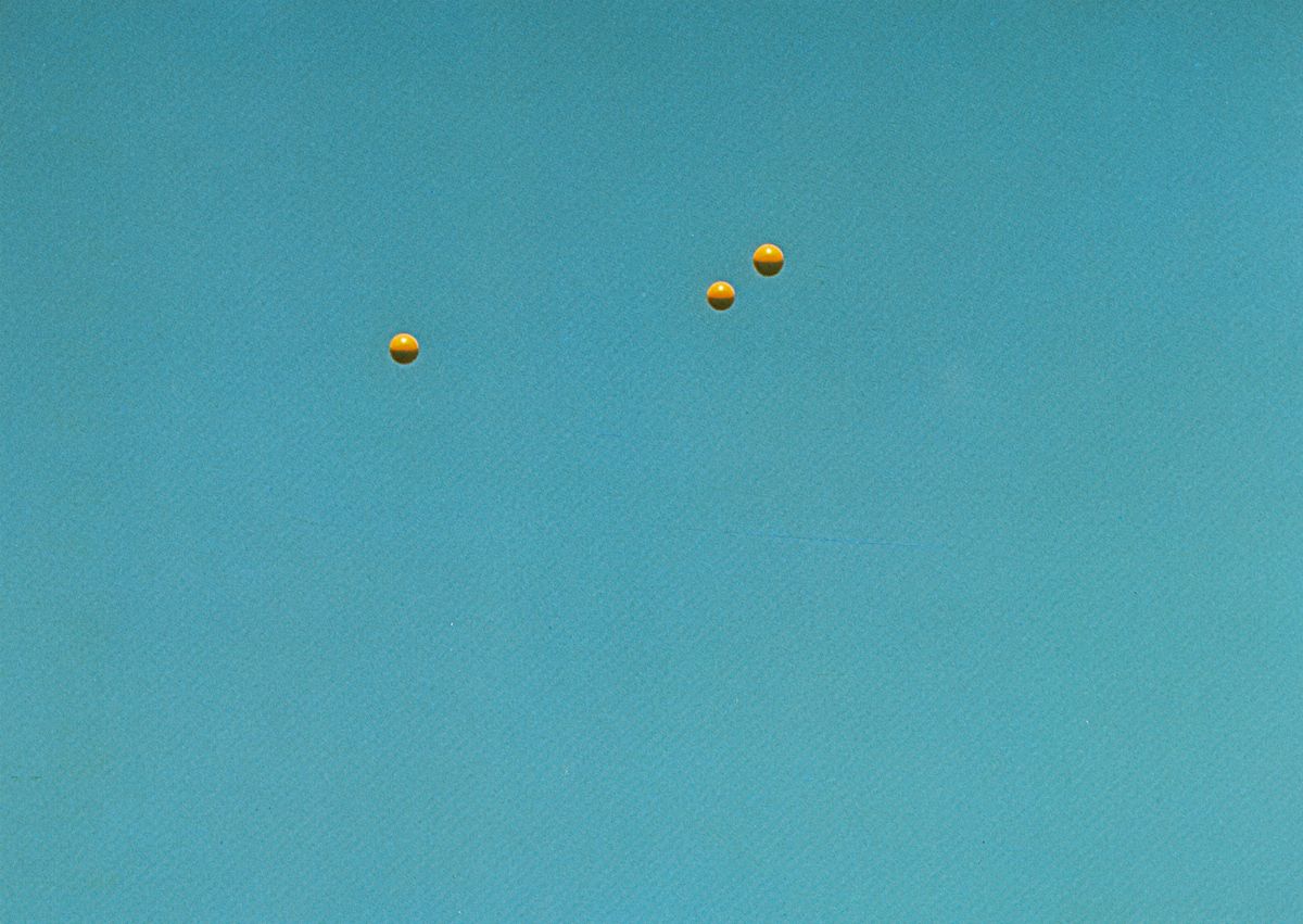 John Baldessari - Throwing Three Balls in the Air to get a Straight Line (best of 36 attempts), 1...