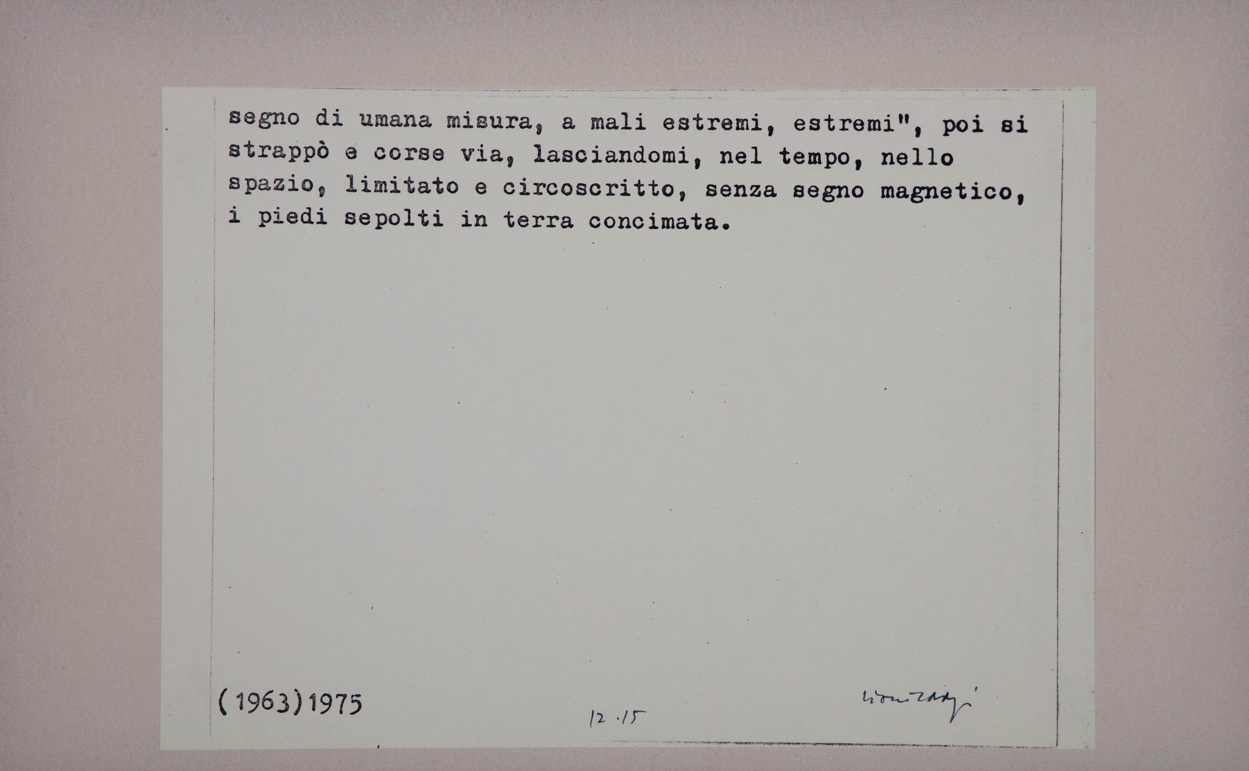 Cioni Carpi - Me Ne Tornavo ai Luoghi Sfatti della Memoria