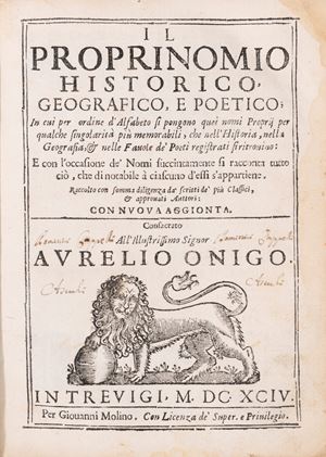 Il Proprinomio Historico, Geografico, e Poetico