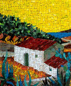 Landscape with houses