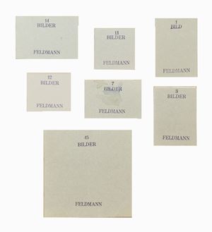 bilder - bild (serie completa dei primi sette libri), Hilden, s. ed. (autoprodotto dall’artista), 1968 / 1971, formati diversi, brossura, pp. [8] ca.
