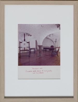 Sansicario 1976. The furniture of my father's studio in my studio Sansicario, 1976, 23.8x17.8 cm.