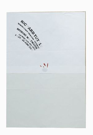 Richard Tuttle "Memory comes from dark extension" New York, Sperone Westwater Gallery, 2007, 81.2x55.7 cm.