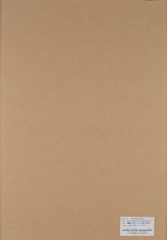 Claudio Parmiggiani - Raffaello-Michelangelo, 1972, collage su carta