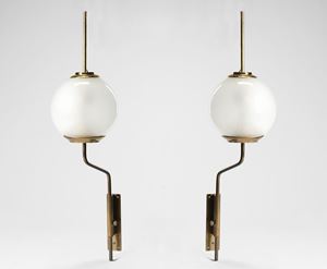 Caccia Dominioni Luigi - Pair of  wall lamps model LP11
