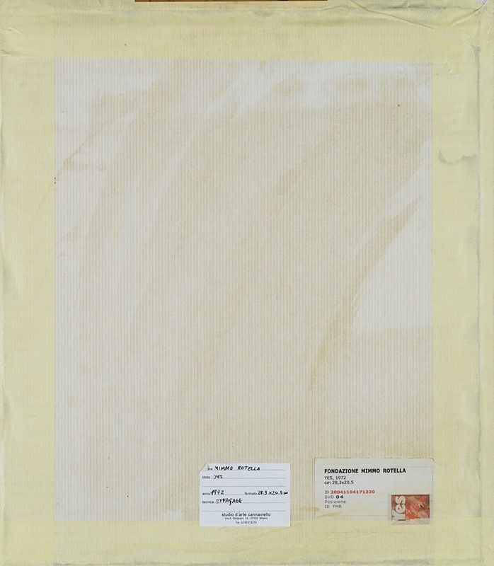 Mimmo Rotella - Yes, 1972, Effaçage