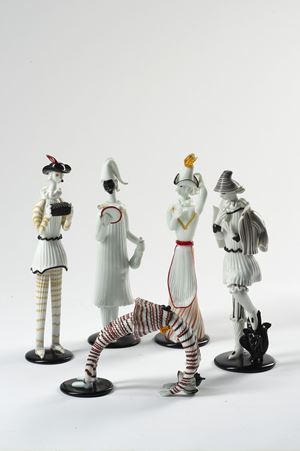 5 figures from the series Commedia dell'Arte