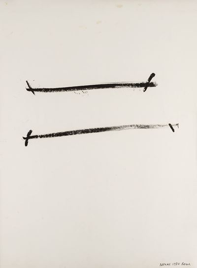 Senza titolo, carboncino su cartoncino