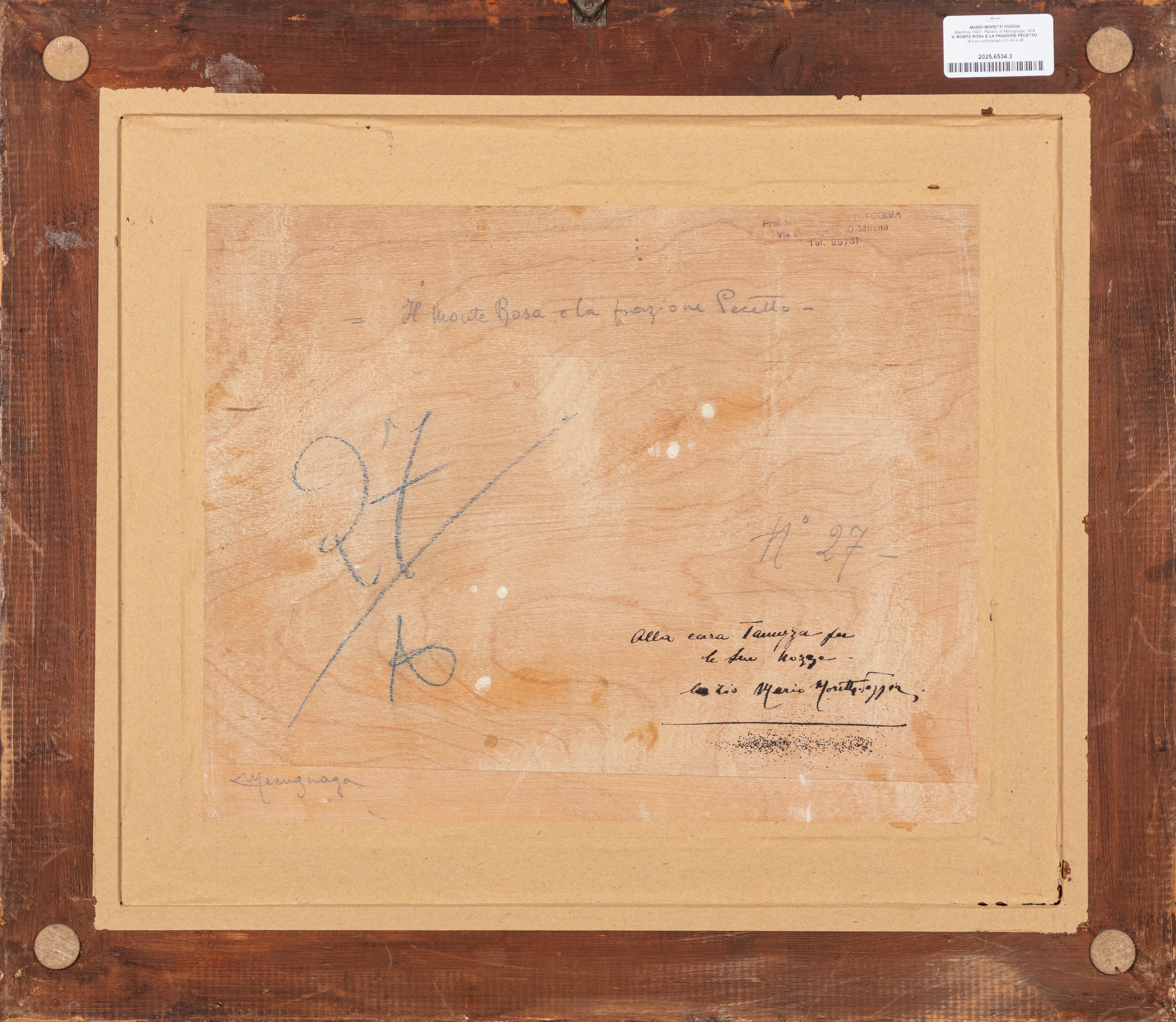 Il Monte Rosa e la frazione Pecetto