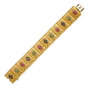 Bracciale con pietre di colore