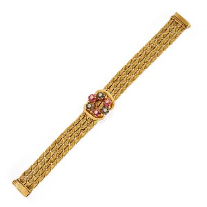 Colored stone bracelet