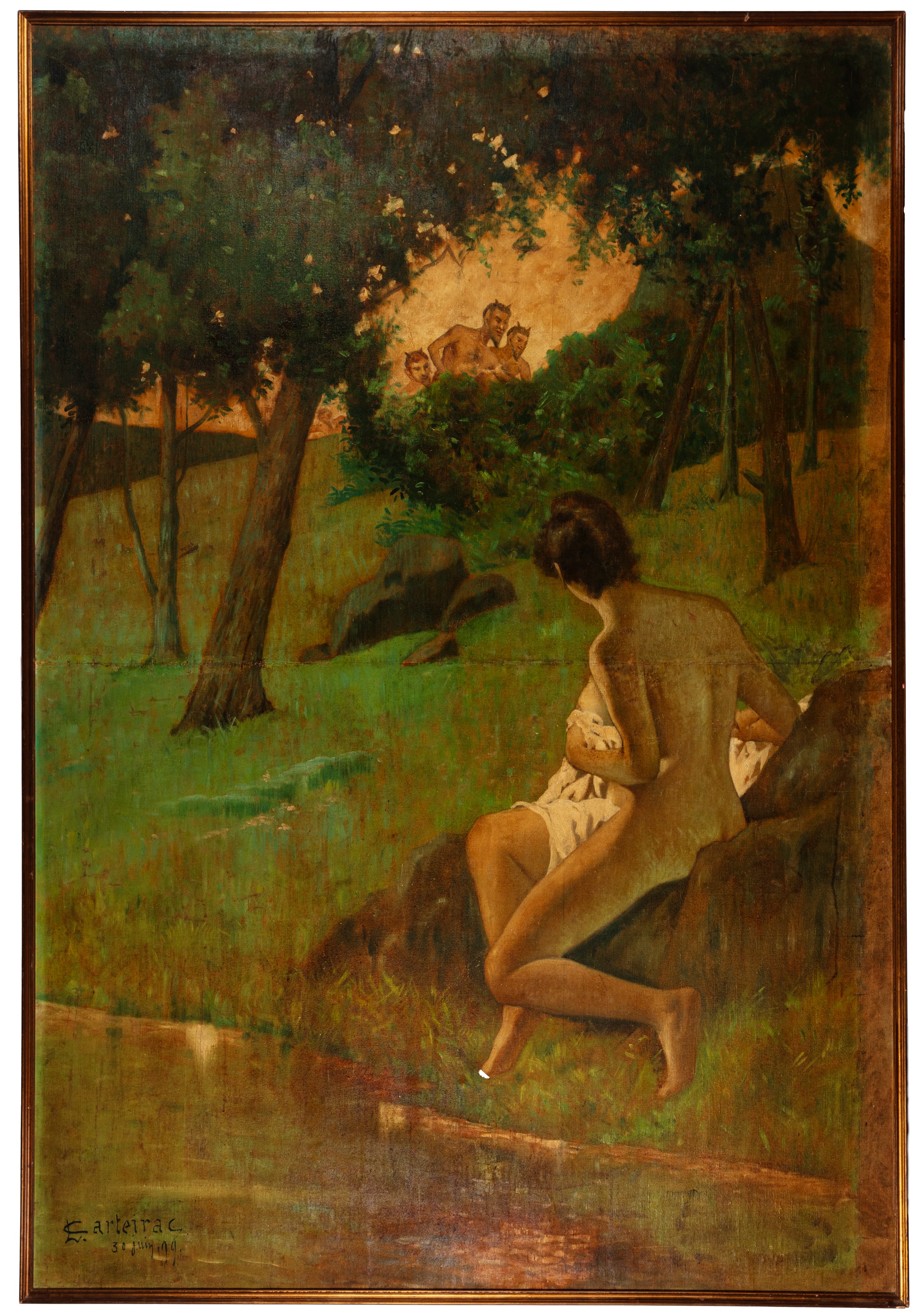 Ninfa al bagno sorpresa da satiri