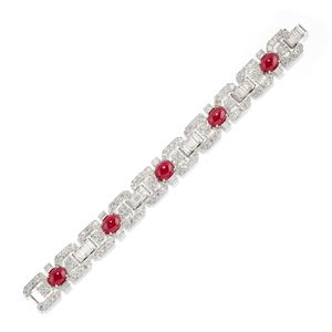 Ruby and diamond bracelet