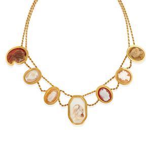 Necklace with cameos