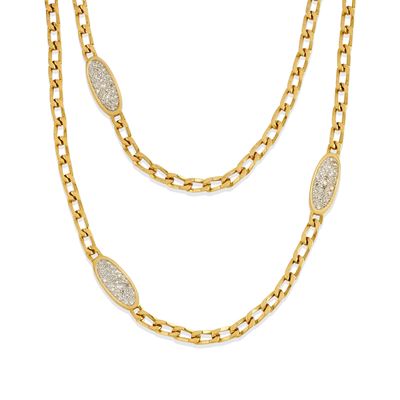 Lunga Collana con Diamanti