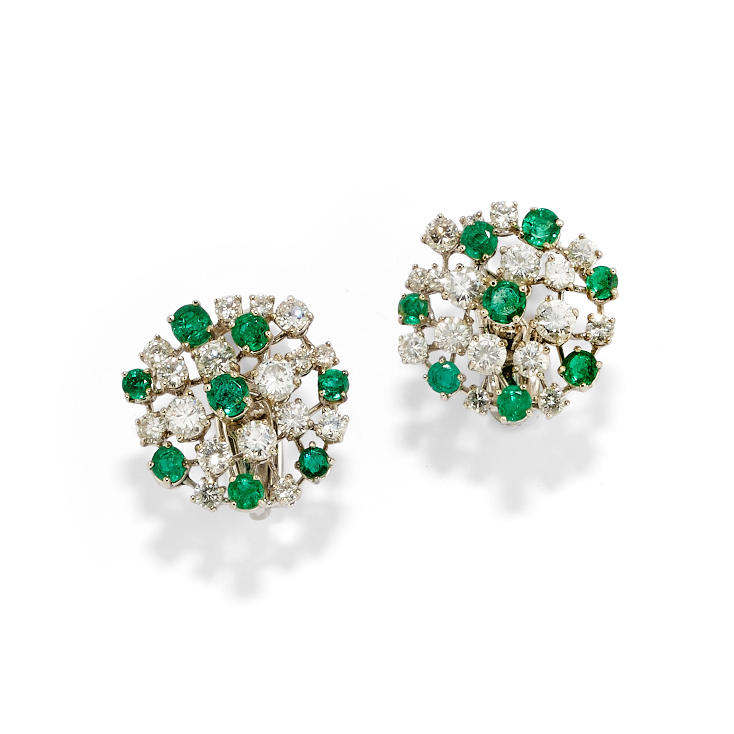 Demi Parure con Diamanti e Smeraldi