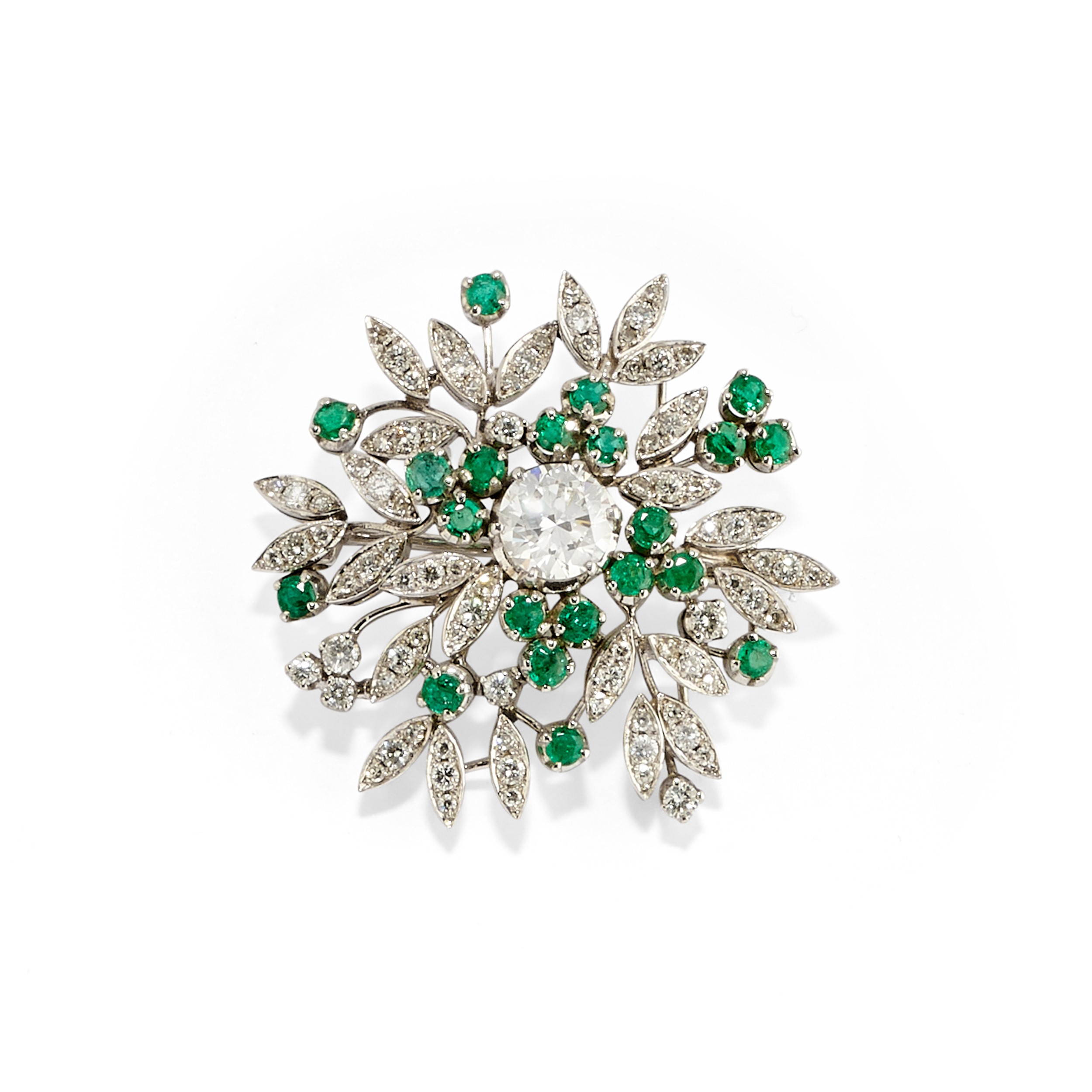 Demi Parure con Diamanti e Smeraldi