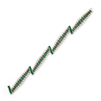 Bracciale con Smeraldi e Diamanti