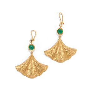 Orecchini pendenti con crisoprasio