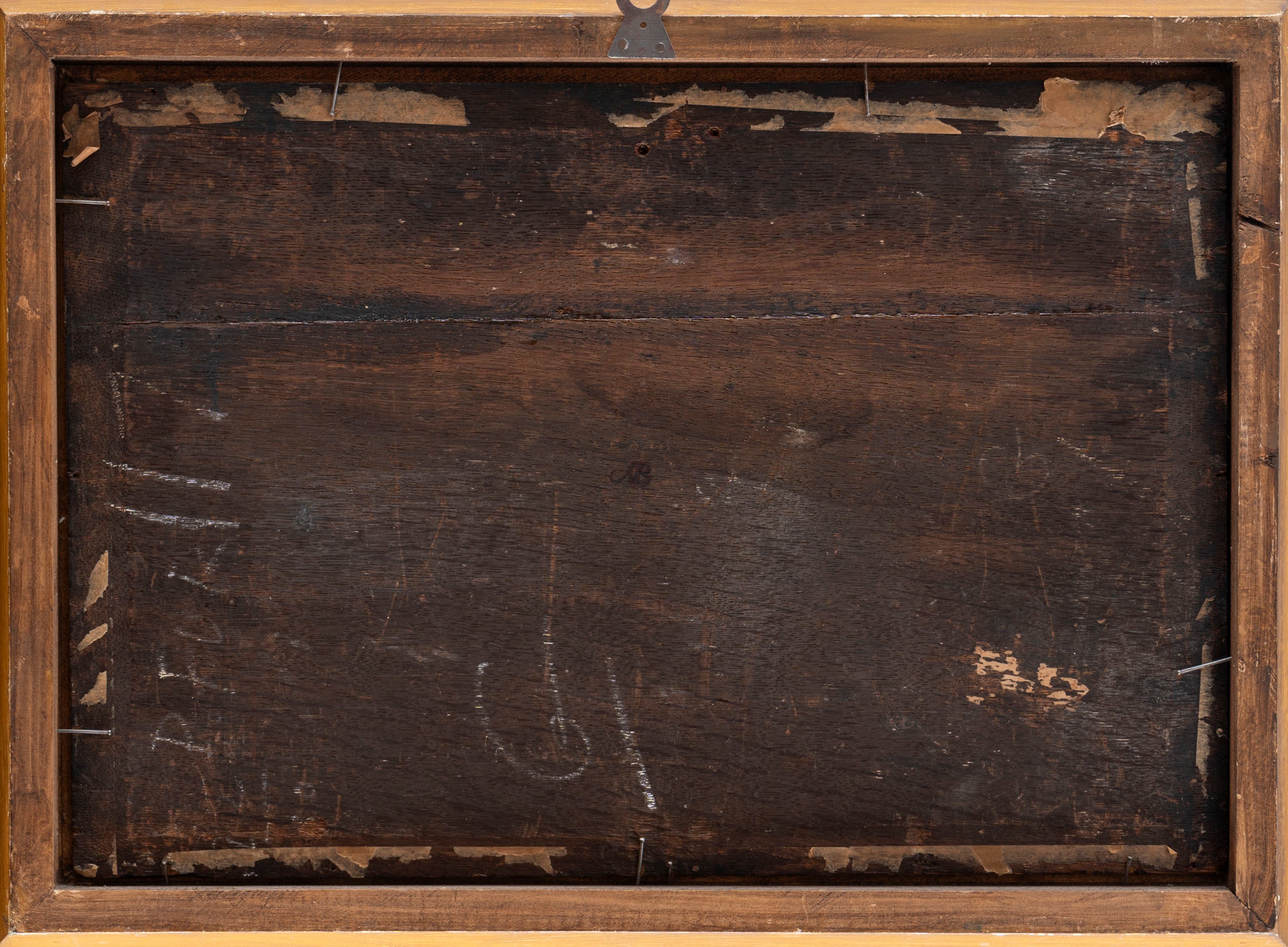 Marina in tempesta con velieri