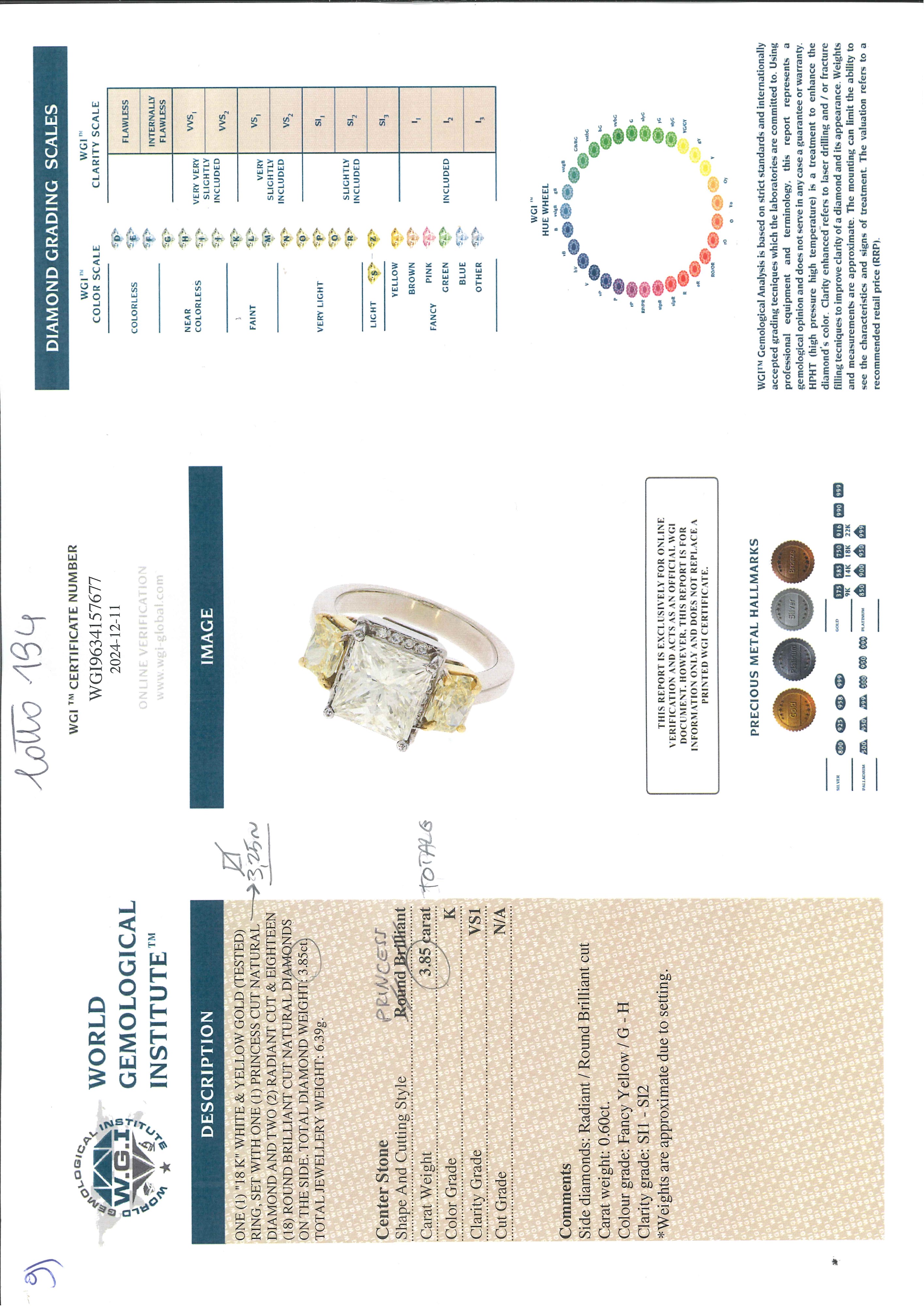 Anello con Diamanti Fancy
