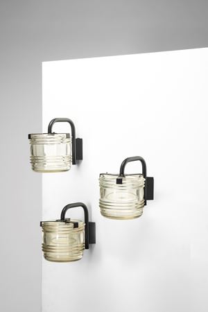 Set of three wall lamps