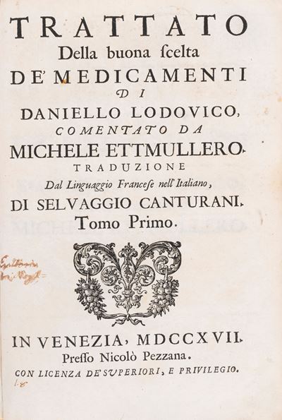 Trattato della buona scelta de' Medicamenti, 1717