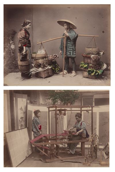 Weaving Silk ; Vegetable Pedlar
