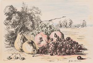 Natura morta dal volume "Dessins par G. de Chirico"