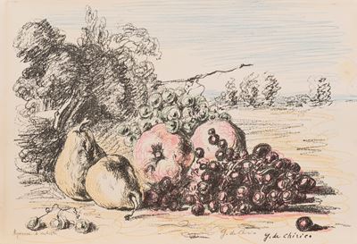 Natura Morta dal Volume "dessins Par G. De Chirico"