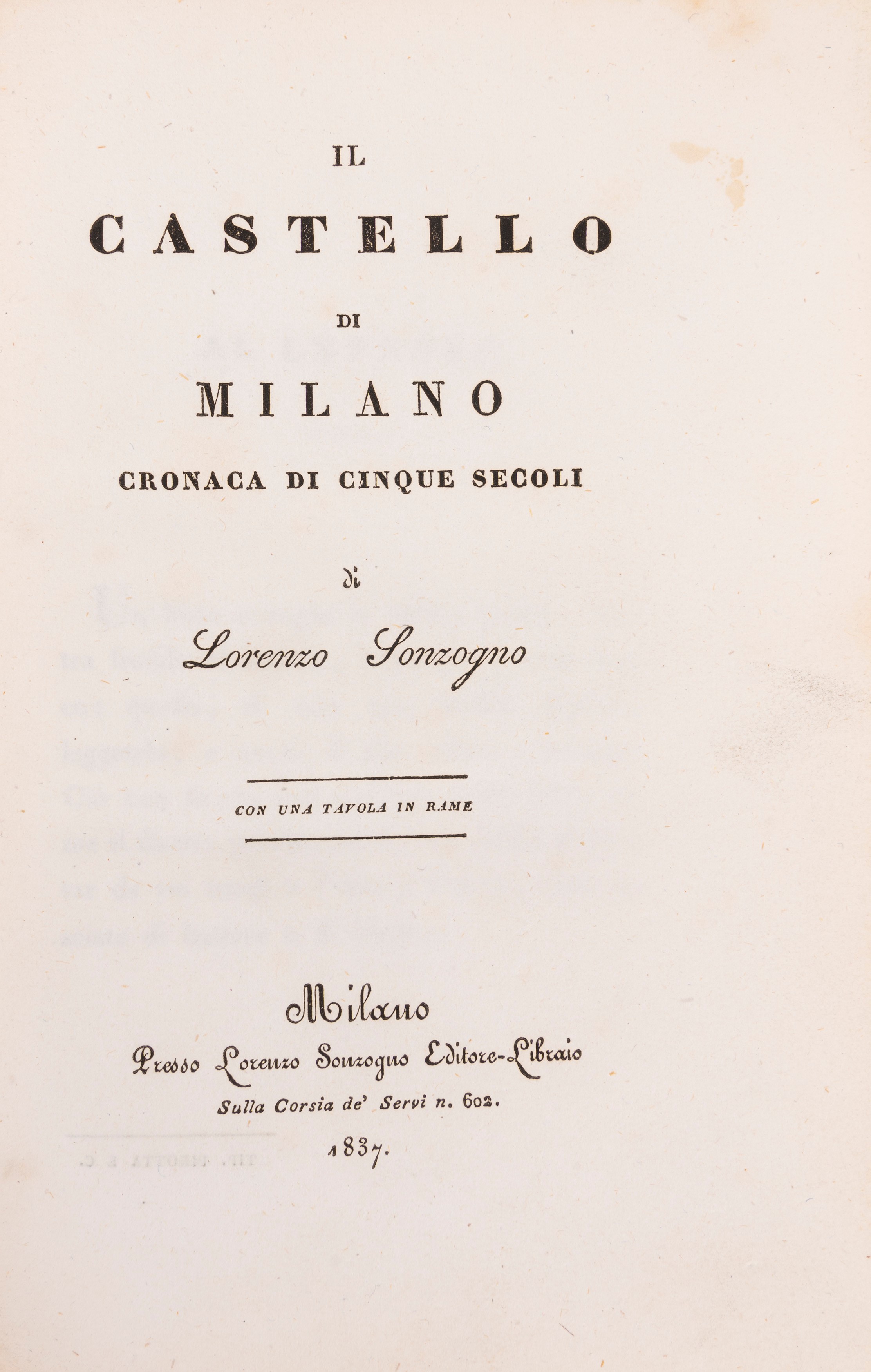 Felice Venosta - Milano e le sue vie, 1823
