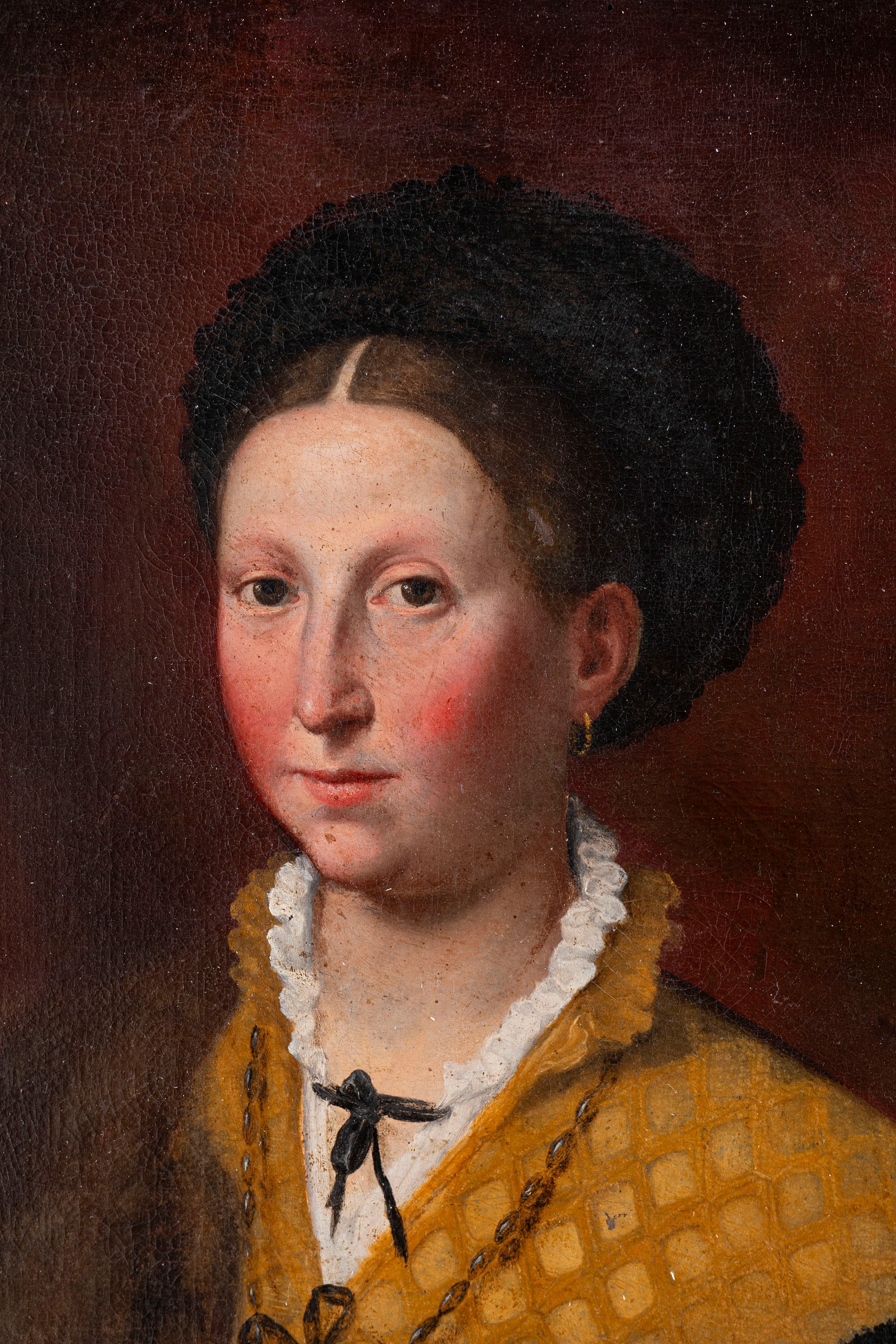 Scuola Emiliana, Secolo XVI - Ritratto di Gentildonna con Stola di Furetto