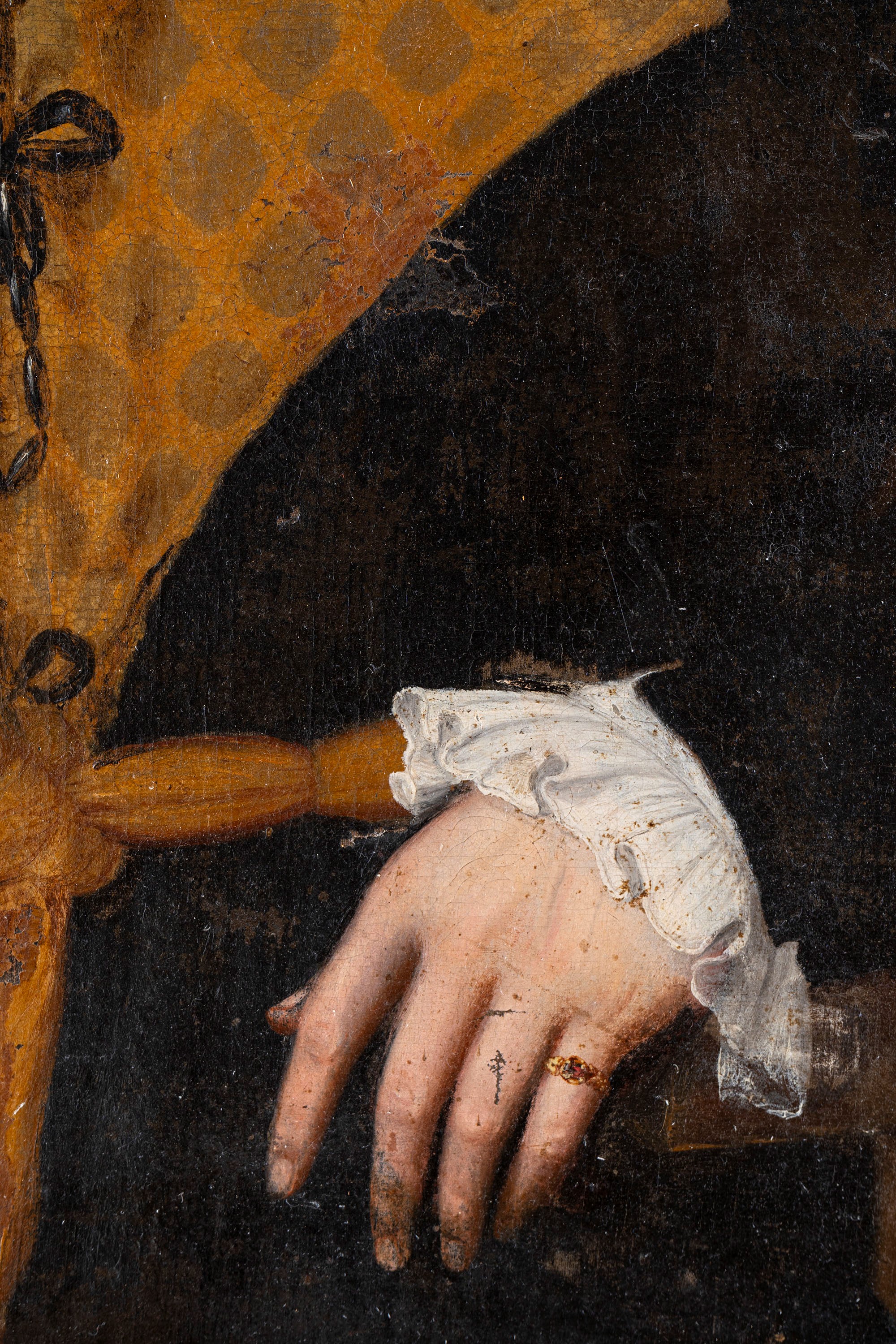 Scuola Emiliana, Secolo XVI - Ritratto di Gentildonna con Stola di Furetto