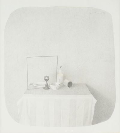 Altarino laico, tecnica mista su carta, 1986, cm 32x29