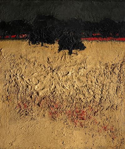 Paesaggio d'estate, olio su tela