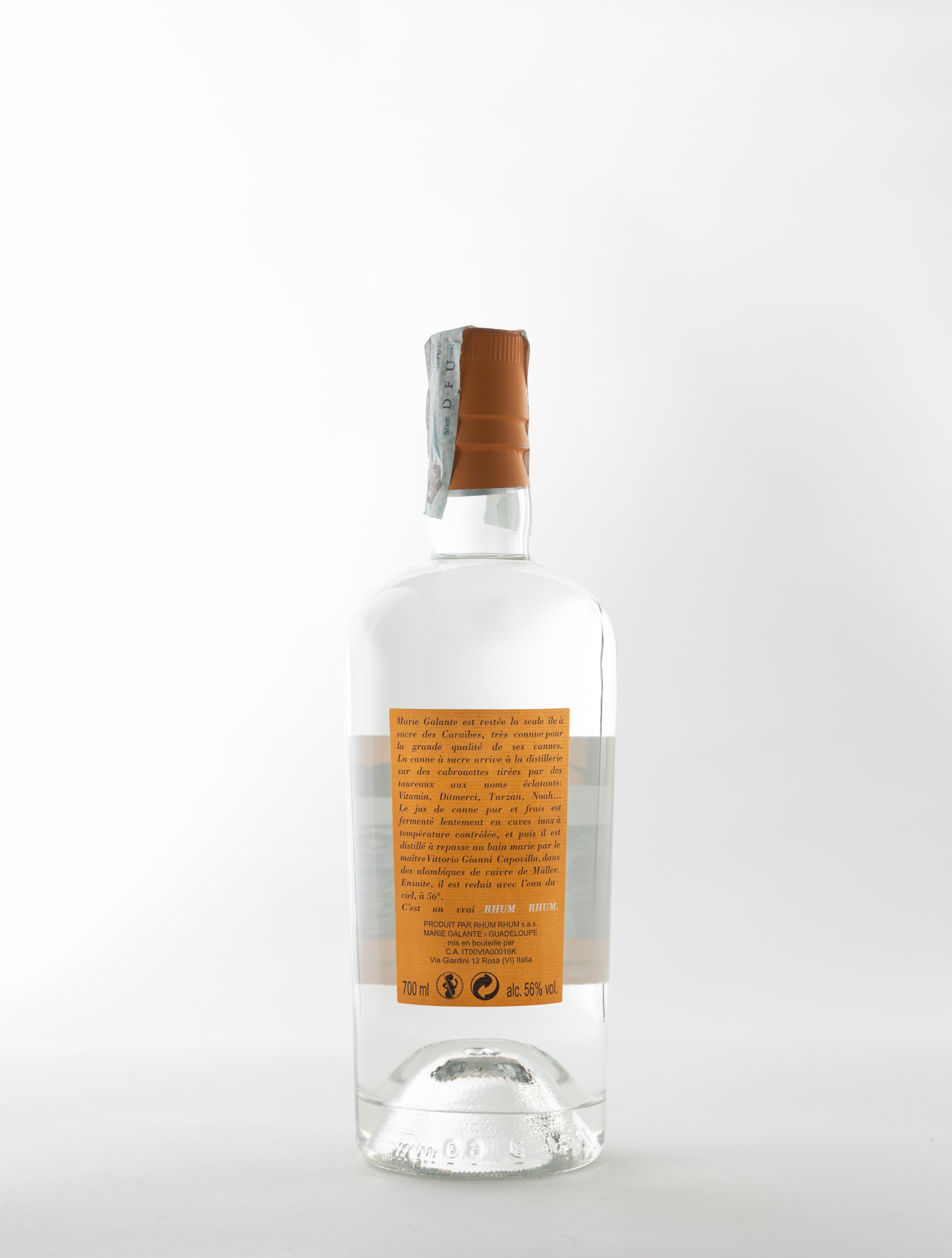 Francia, Martinica - Rhum Blanc Pmg Et. Arancione