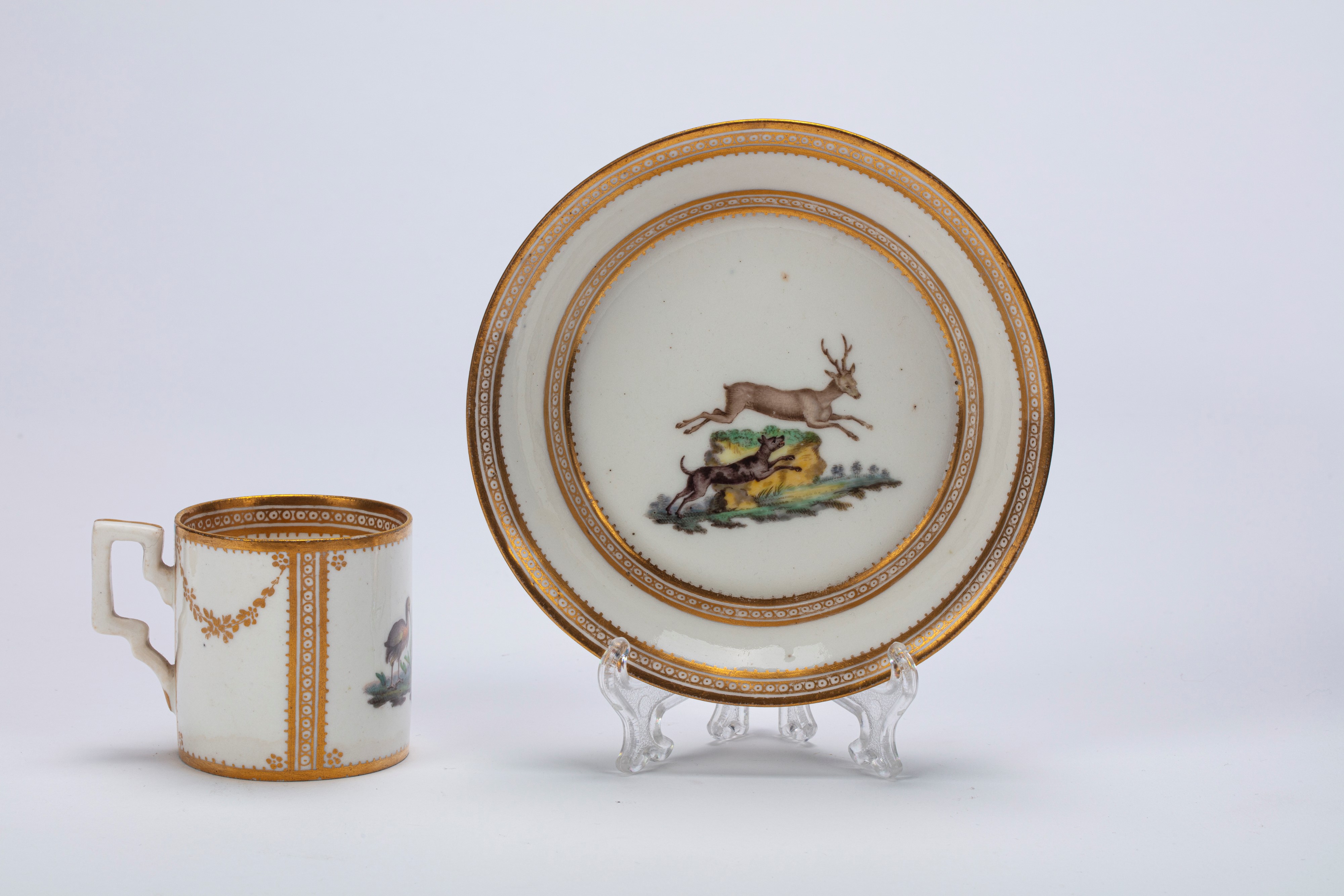 Tazza con Piattino in Porcellana, Manifattura di Napoli, Circa 1790