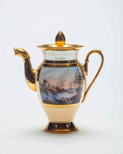 Caffettiera in Porcellana. Manifattura Francese, Inizio del XIX Secolo
