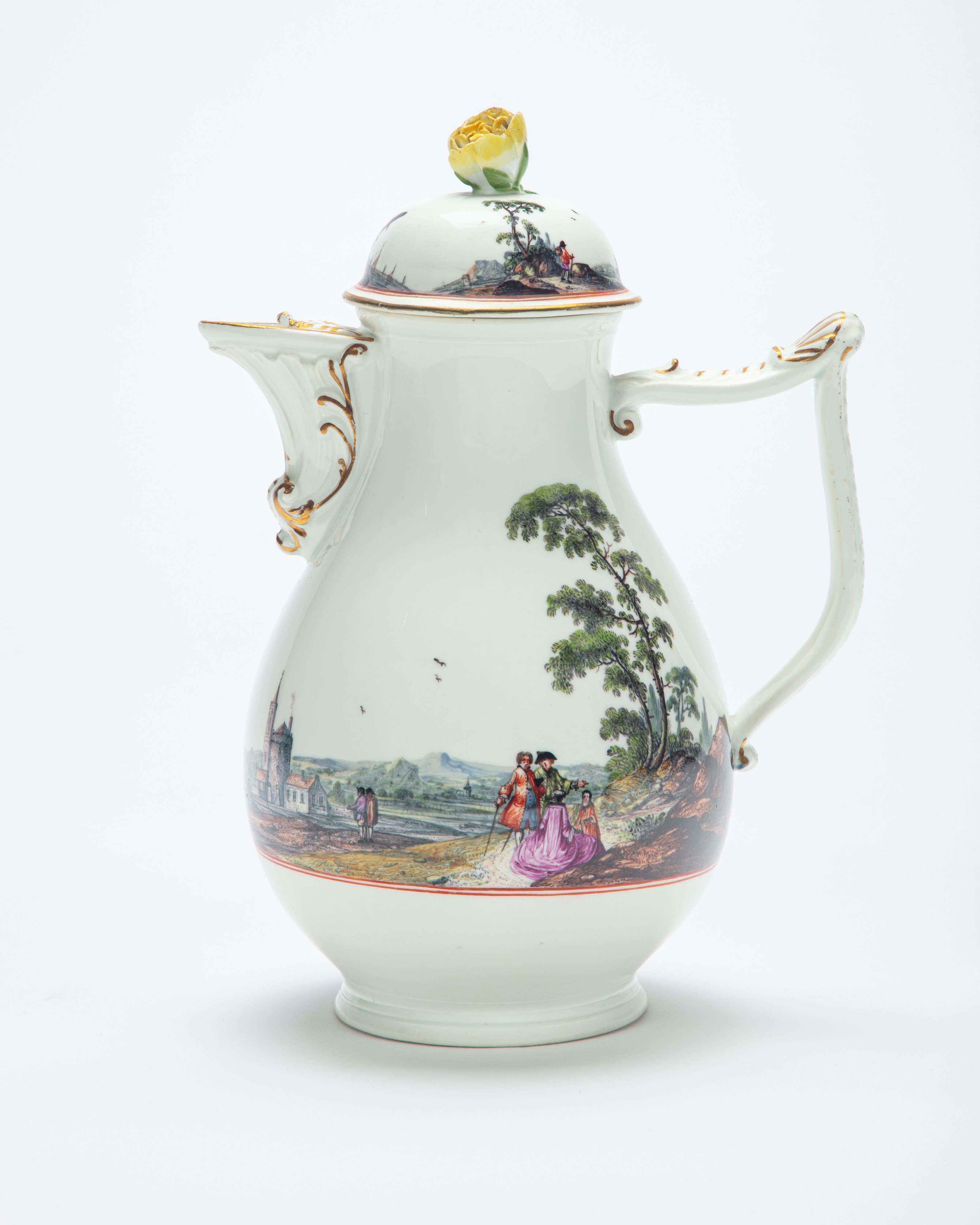 Caffettiera con Coperchio in Porcellana. Manifattura di Meissen, 1740-1750 Circa