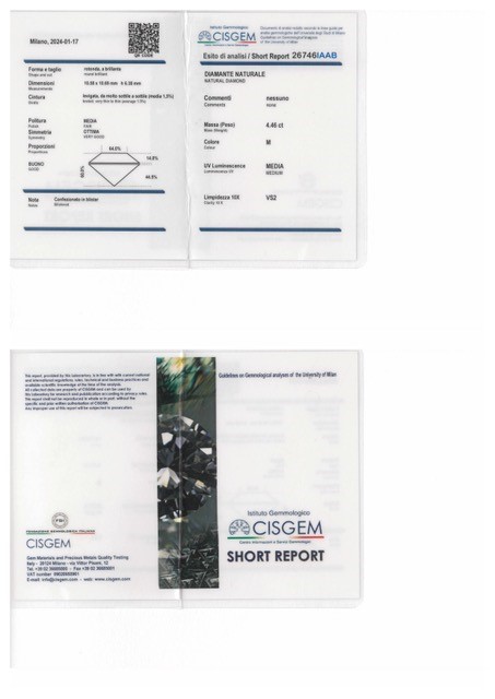 Diamante sigillato in blister