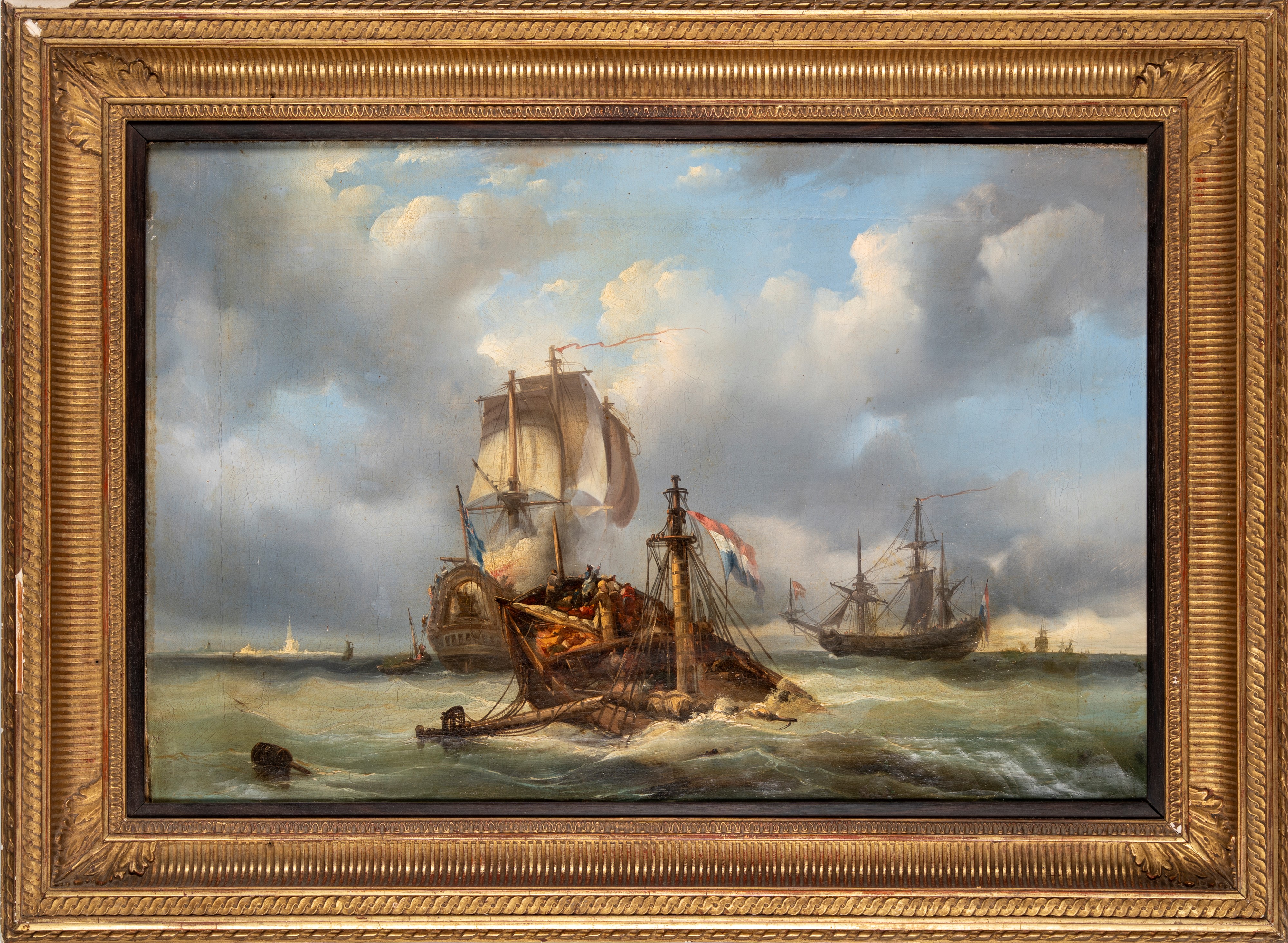 Francois Etienne Musin - Marina con Velieri