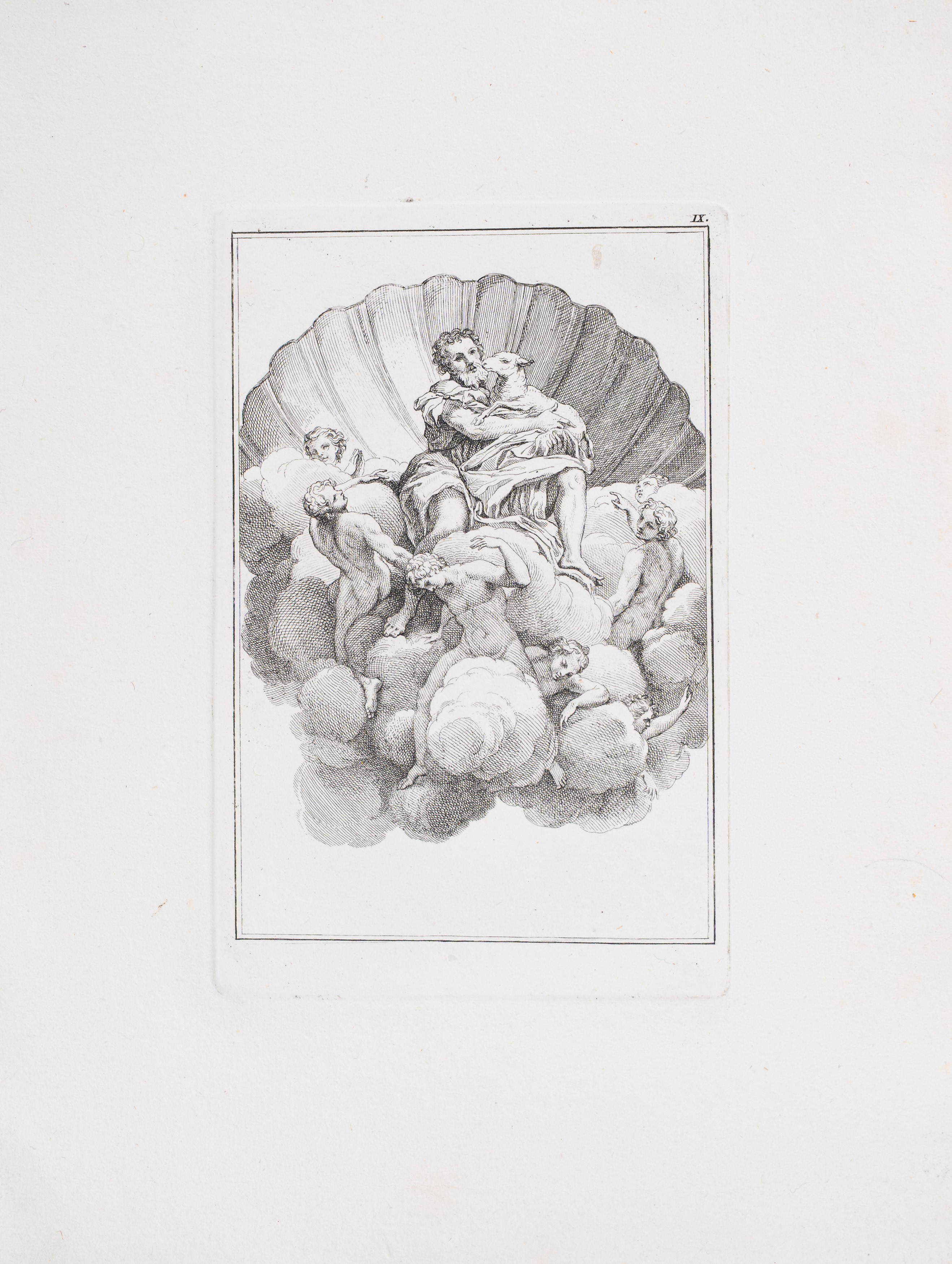 Lotto di 13 Incisioni di Francesco Rosaspina da Disegni del Portoghese F. Vieira