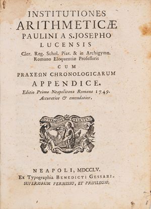 Institutiones Arithmeticae - Aritmetica
