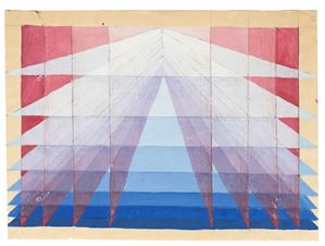 Compenetrazione iridescente - studio per Penetrazione + spazio